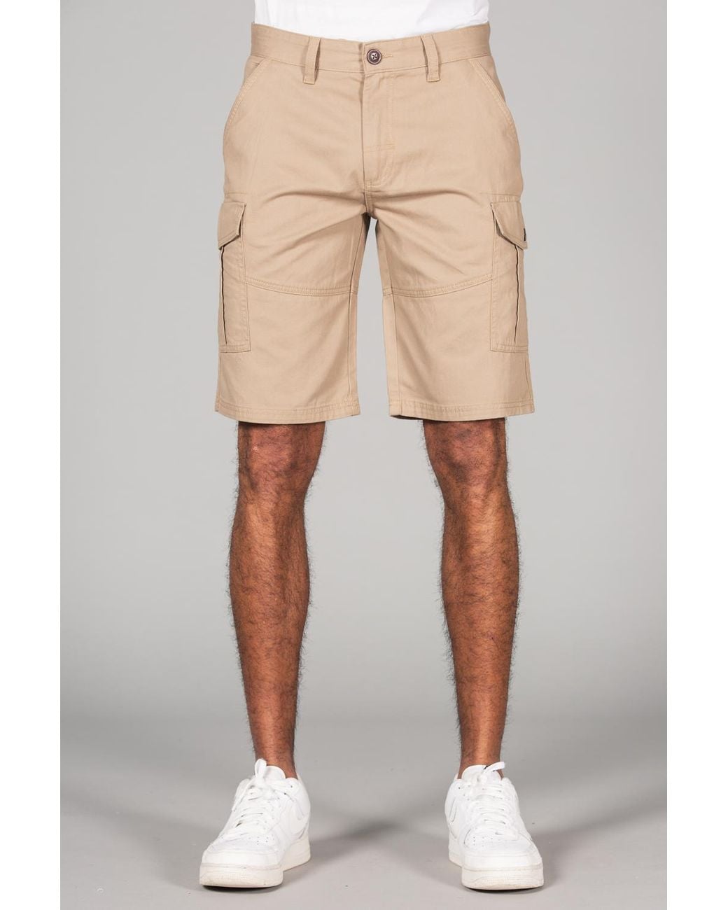 Tokyo Laundry Natural Cotton Cargo Shorts for men