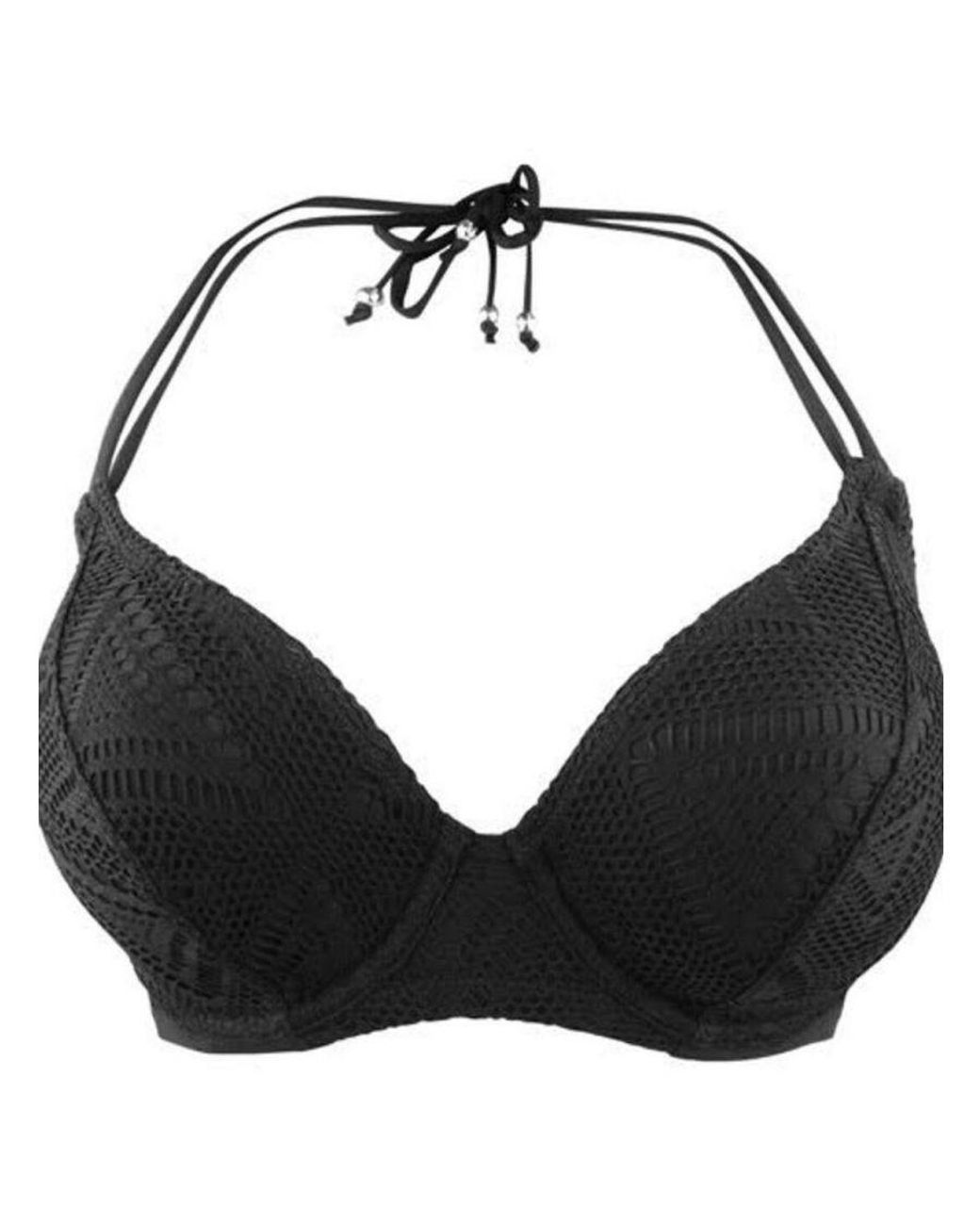 Pour Moi Black Bora Halterneck Bikini Top