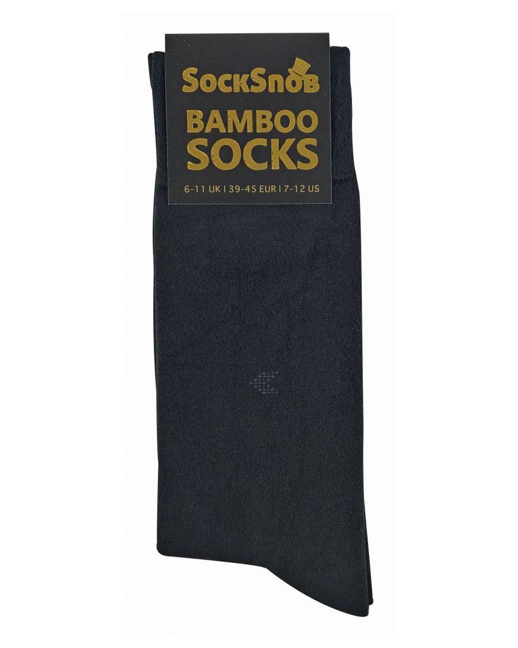 Sock Snob Blue Patterned Design Formal Bamboo Dress Socks for men