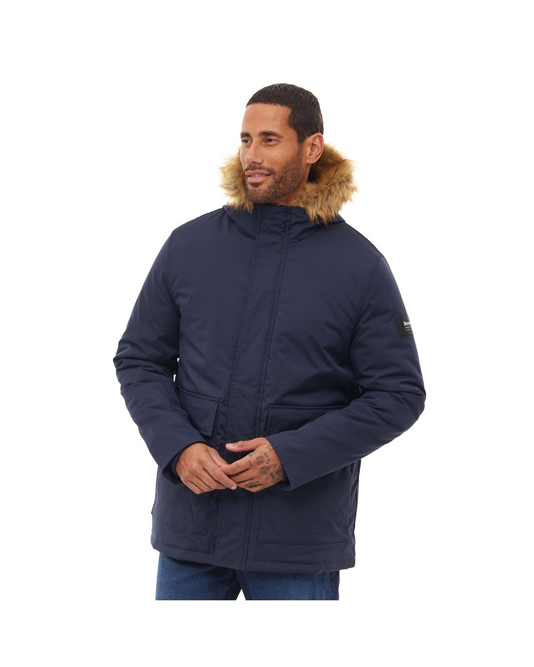 Bench Blue Jarryl Padded Parka Jacket for men