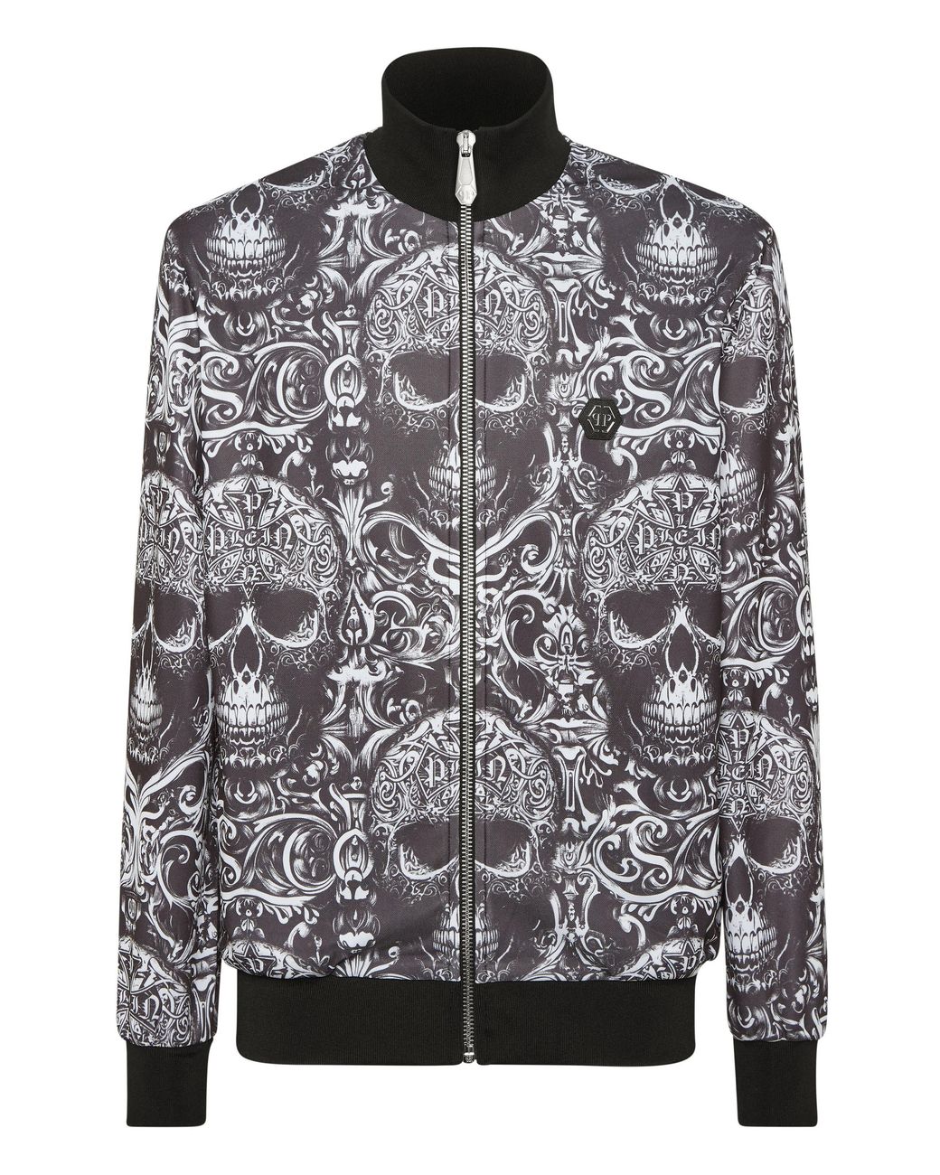 Philipp Plein Tracksuit Jacket All-Over Skull in het Gray voor heren