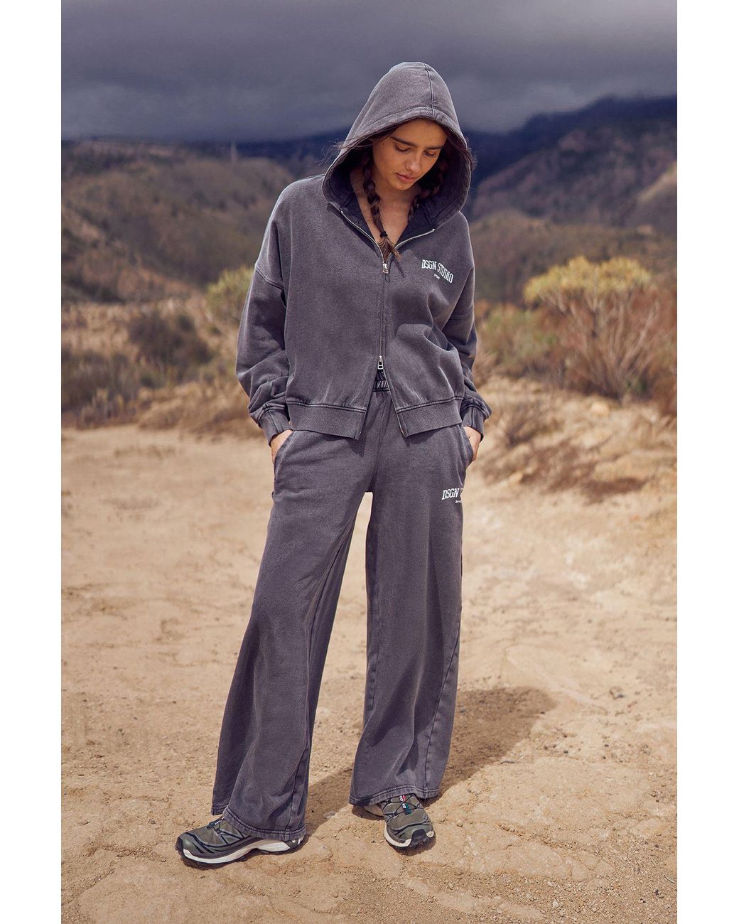 DSGN Studio Blue Collegiate Printed Straight Leg Jogger