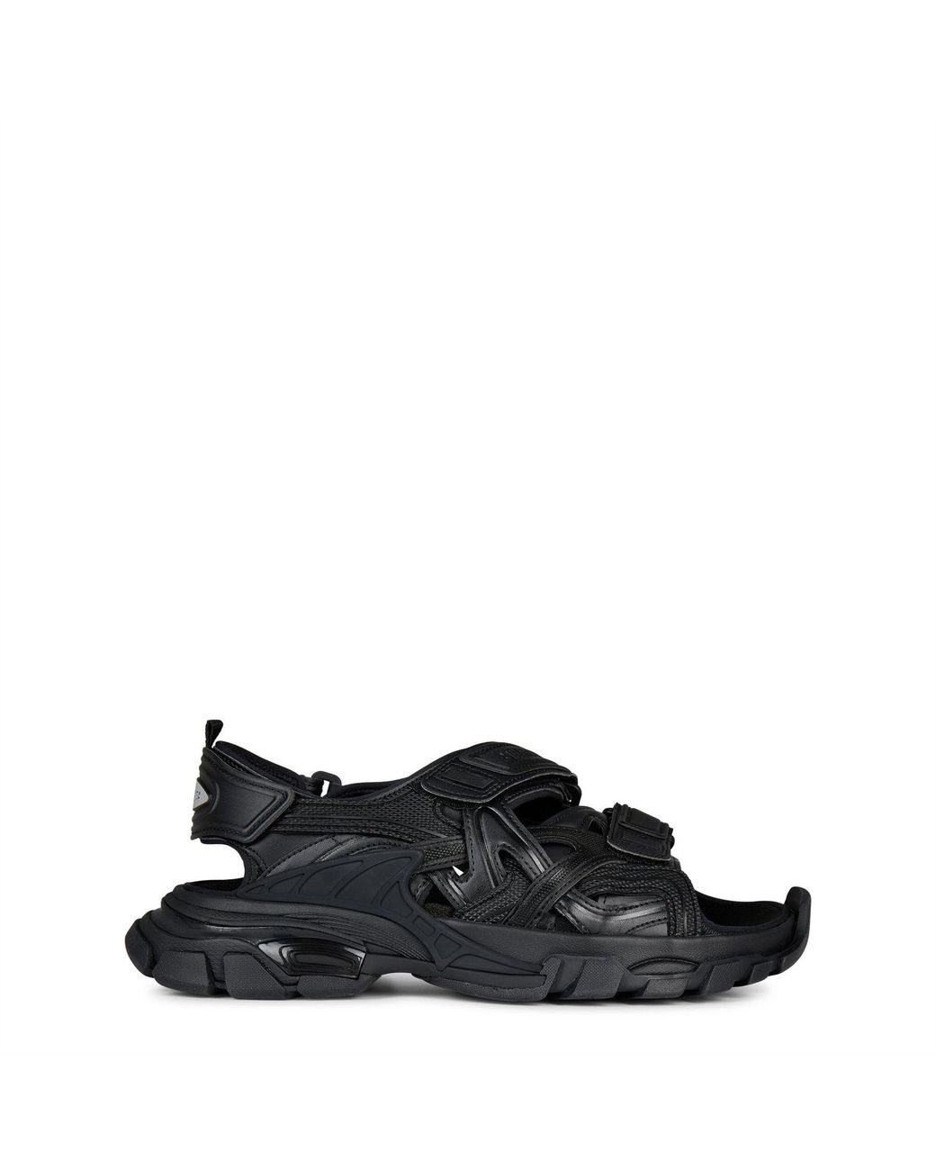 Balenciaga Black Neoprene Rubber Track Sandals for men