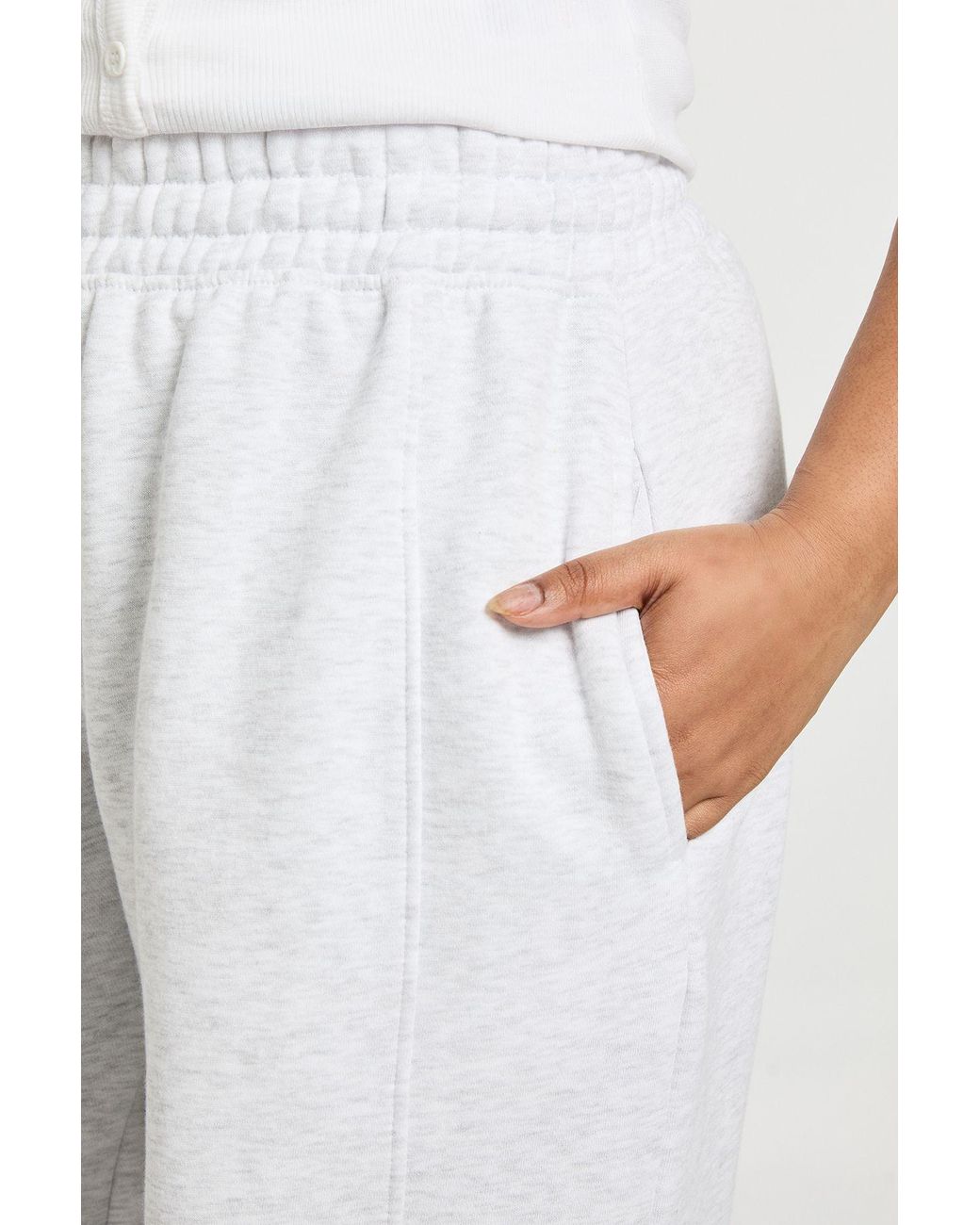 Boohoo White Plus Barrel Wide Leg Joggers