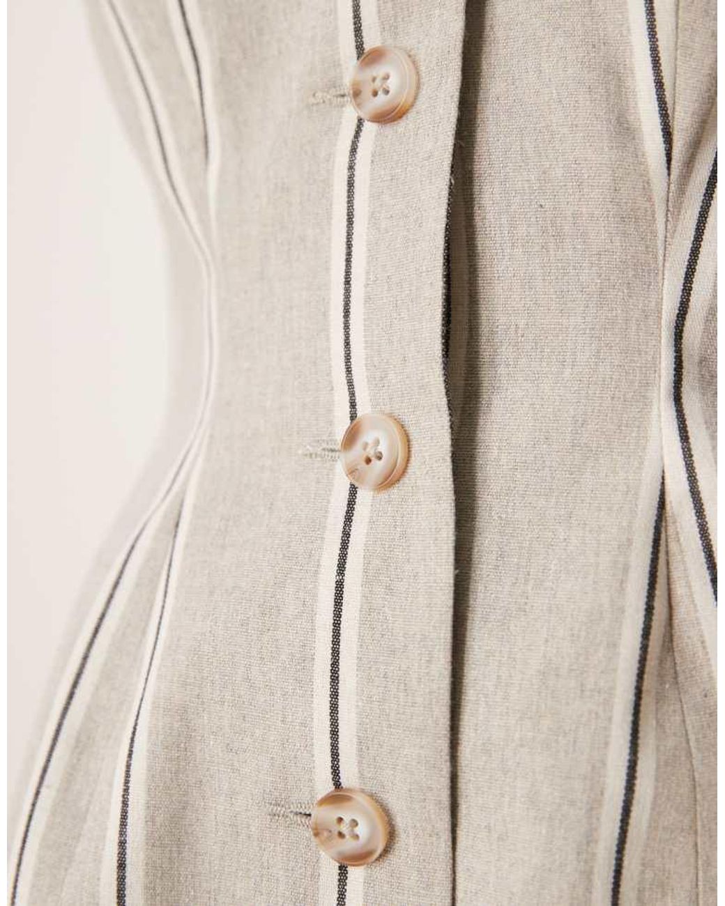 ASOS Natural Peplum Waistcoat