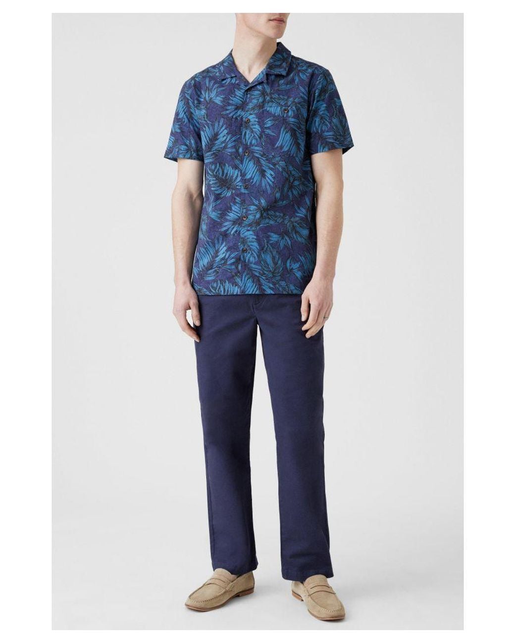 MAINE Blue Premium Chino Trouser for men
