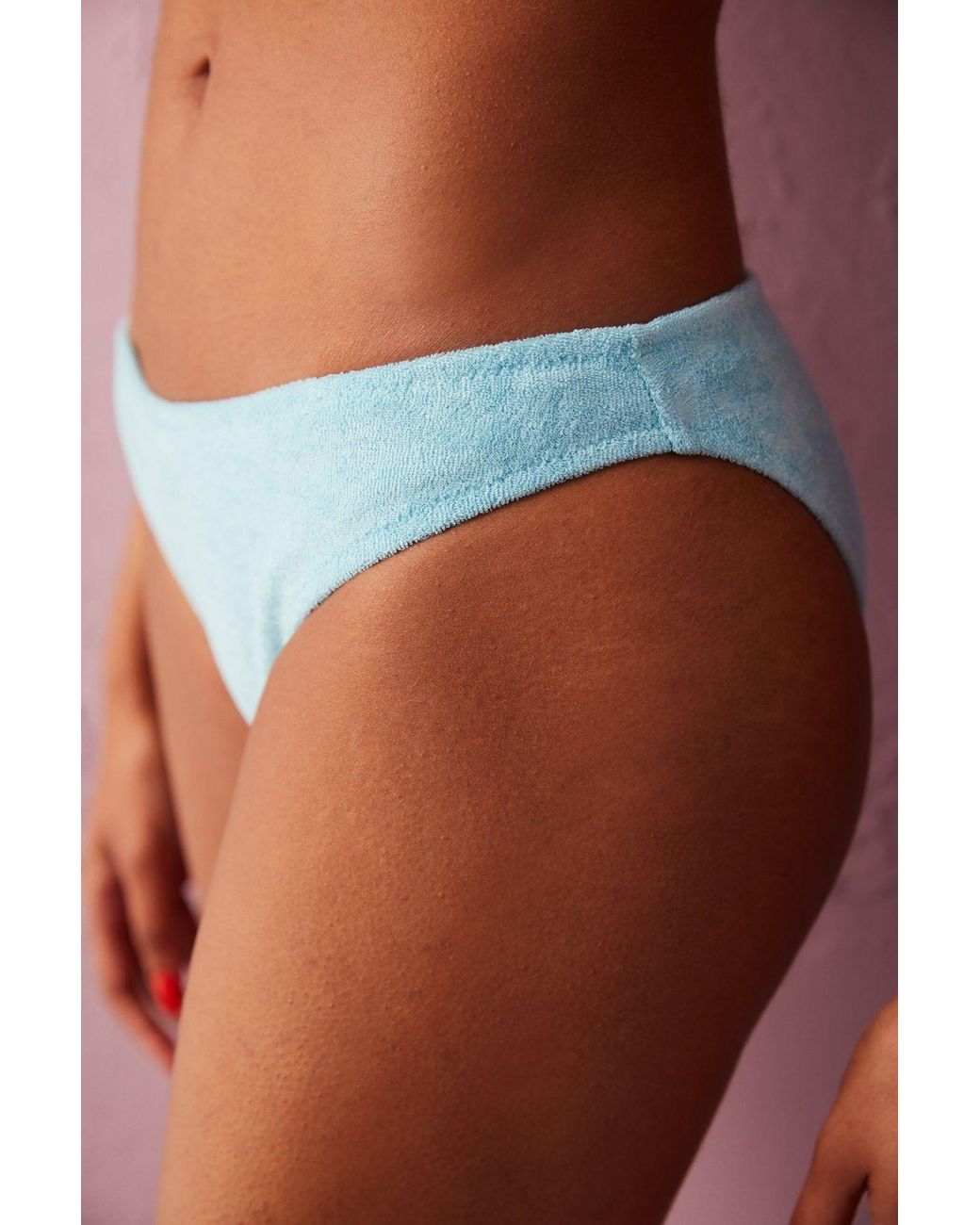 Penti Brown Mid-Waist Solid Jersey Bikini Bottoms