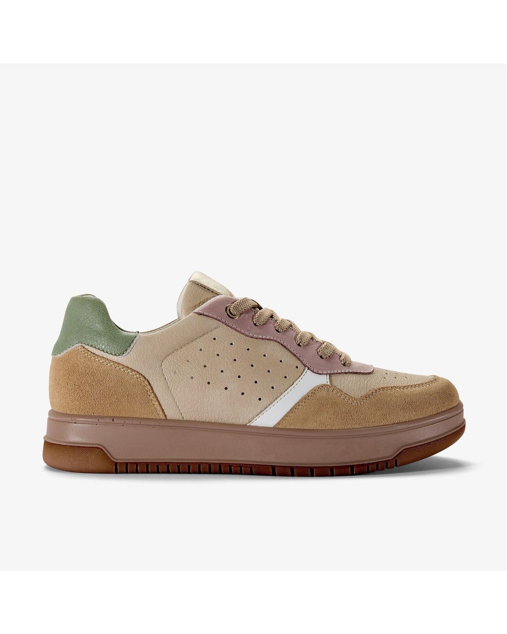 Clarks Brown Hartridge Walk Taupe Combi Trainers