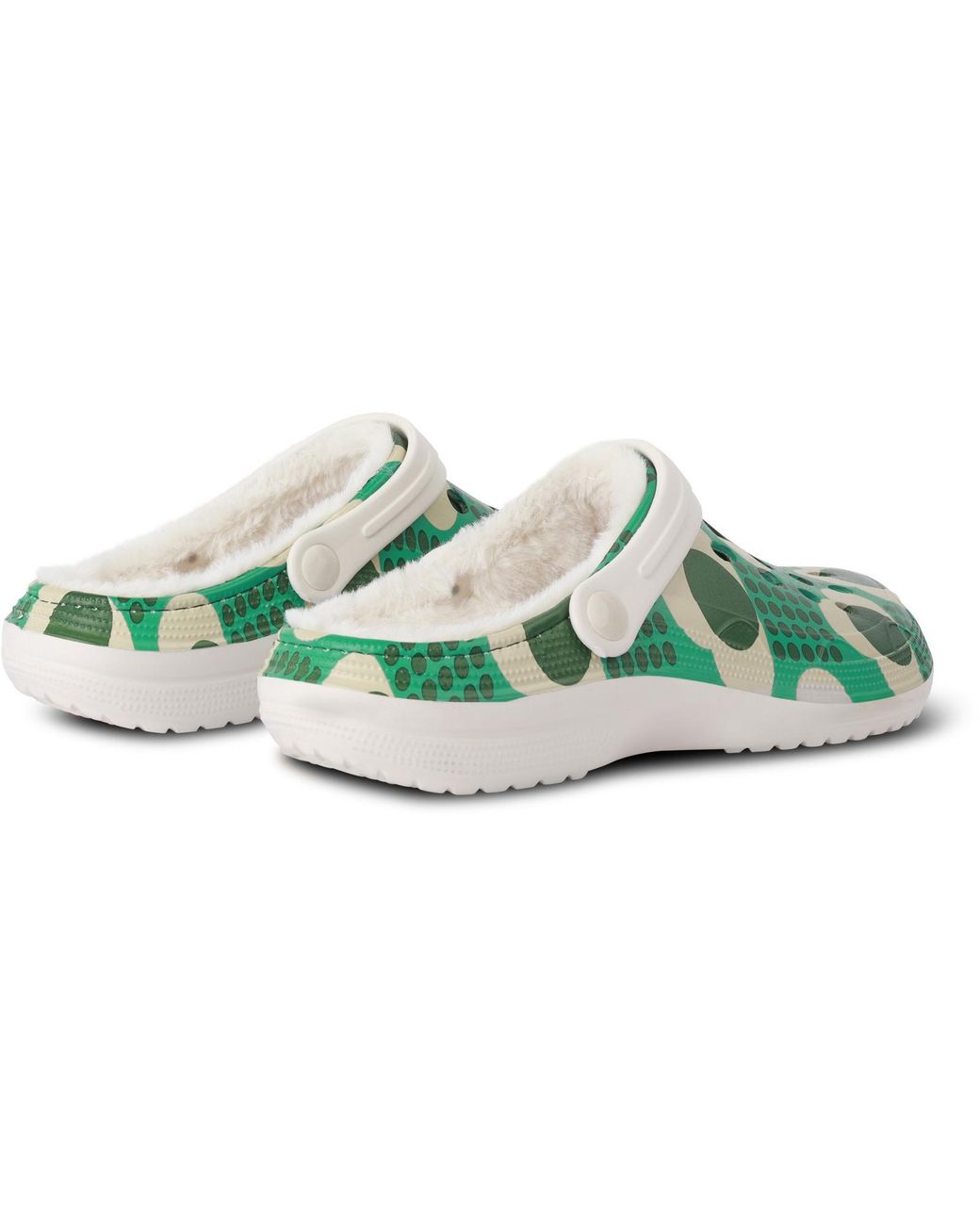 Regatta Green Orla Kiely Fleece Lined Warm Winter Cosy Slip On Clogs