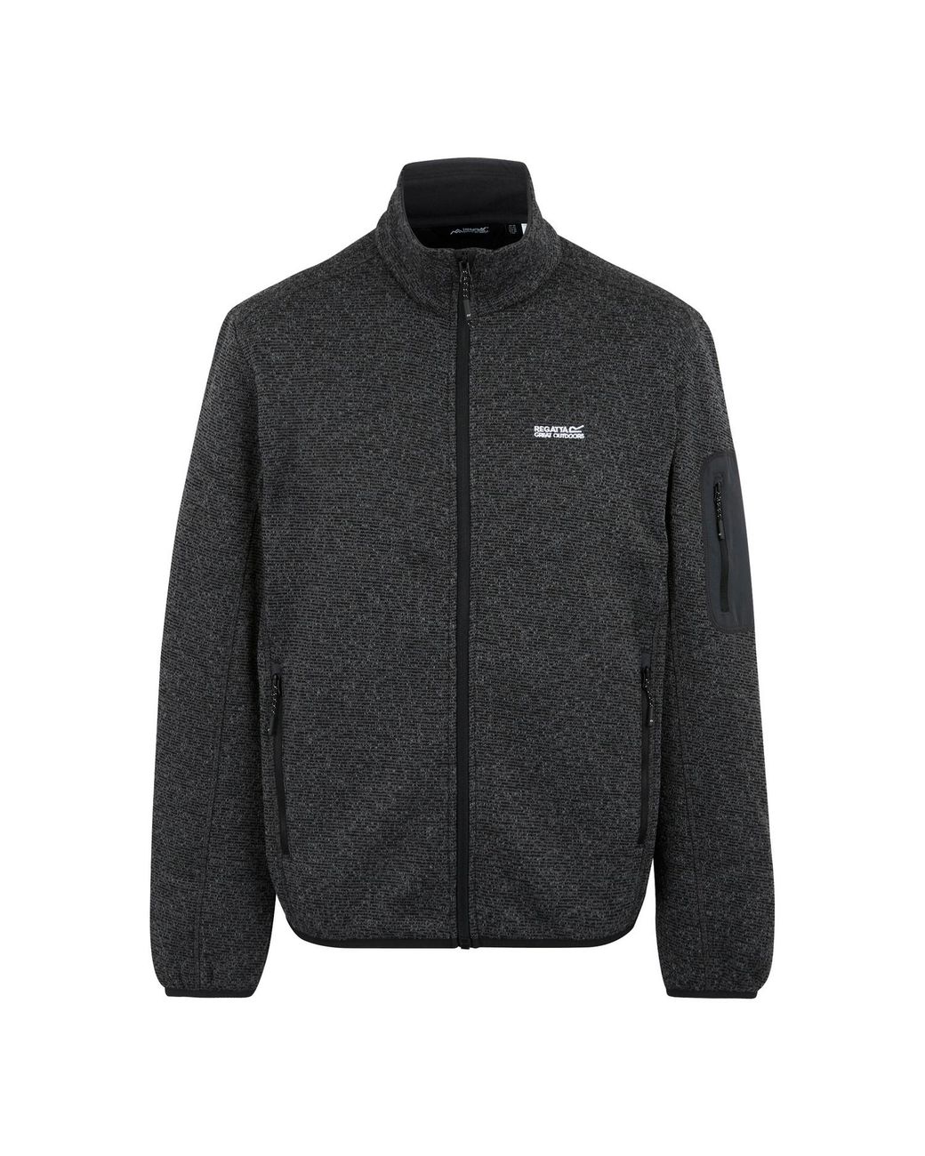 Regatta Black Newhill Marl Full Zip Fleece Jacket (Ash) for men