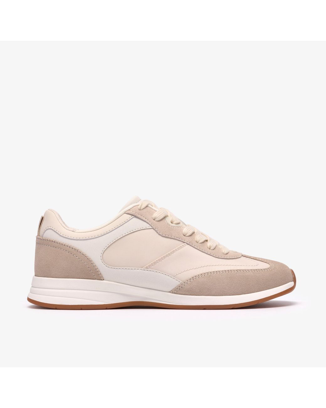 Clarks Pink Cloford Lo Off Combi Trainers