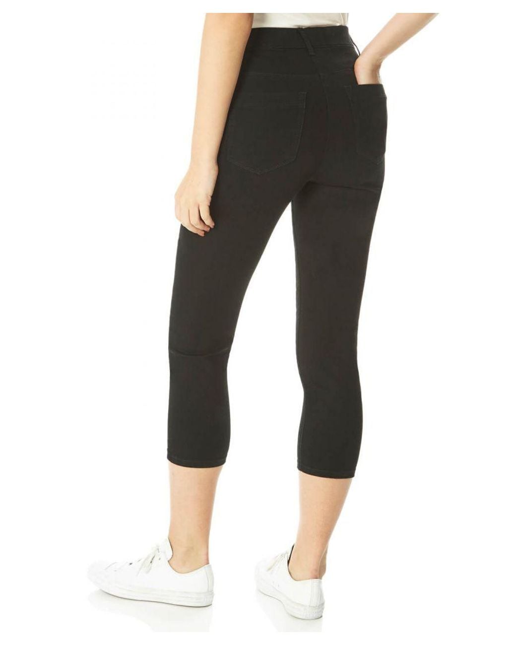 Roman Black Cropped Stretch Denim Jegging