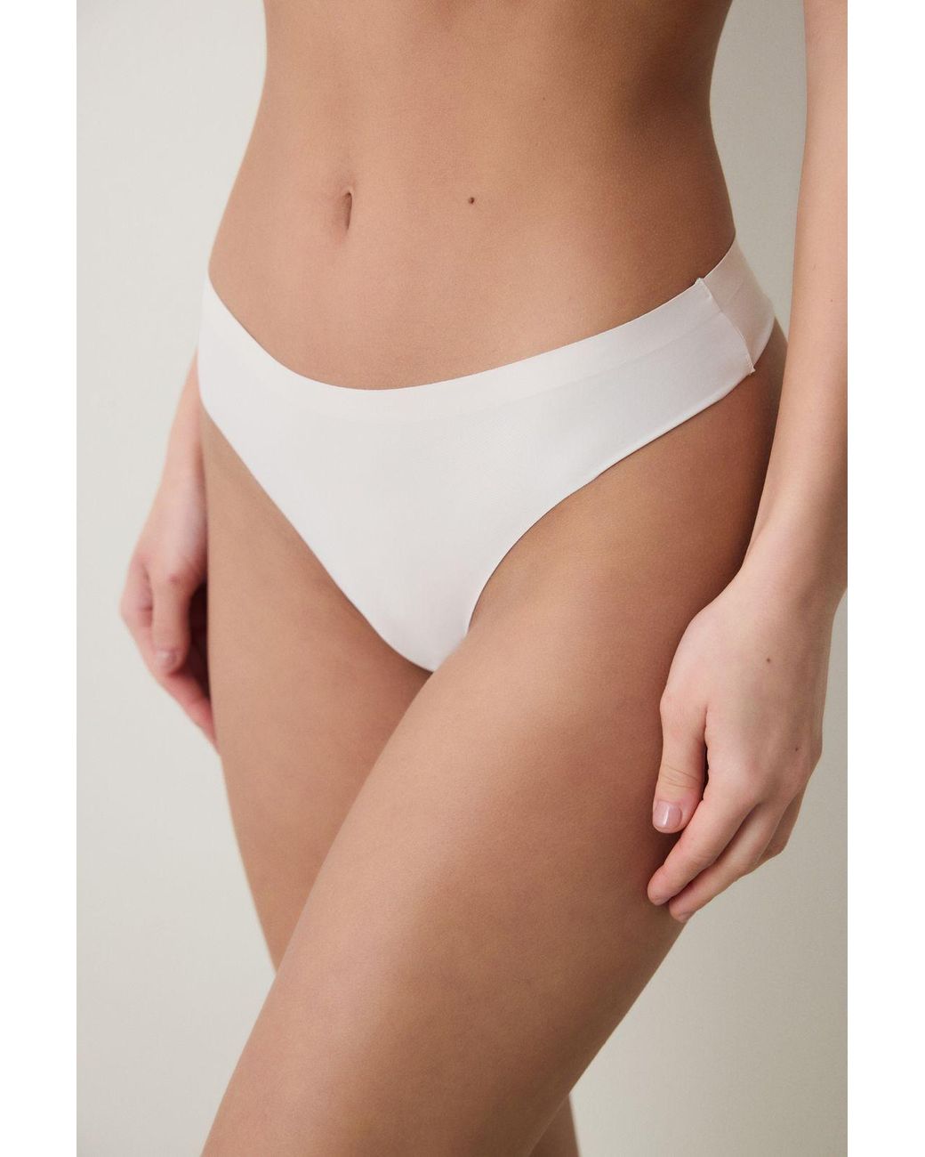 Penti White Low-Waist Jersey Thong