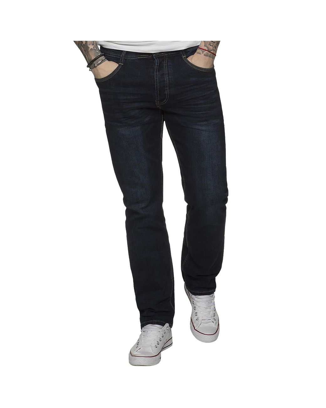 Eto Blue Tapered Fit Jeans for men