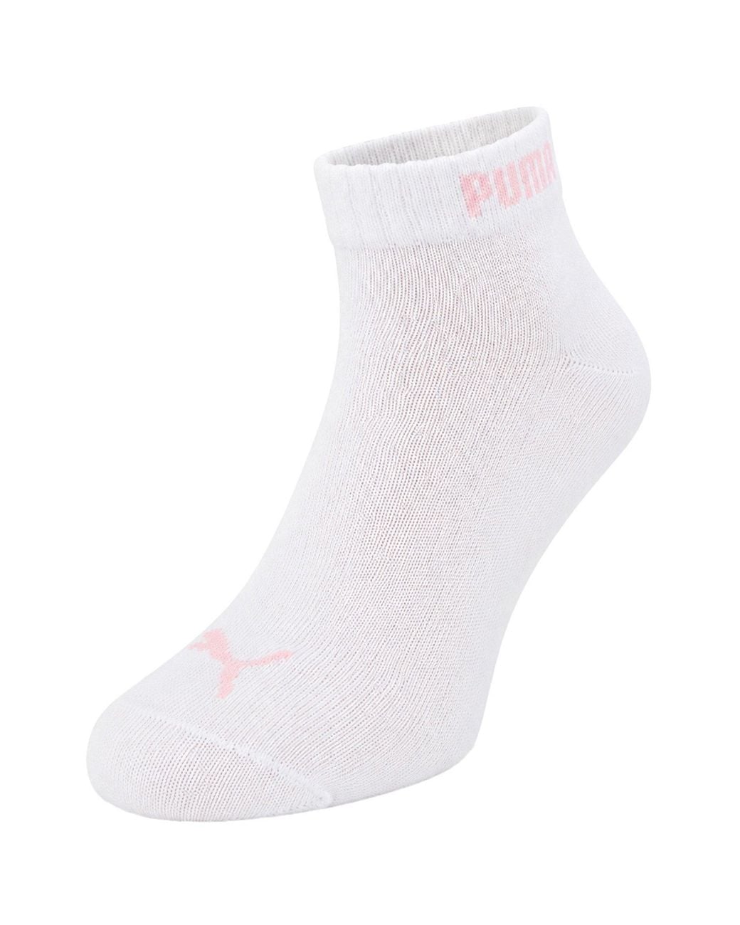 PUMA Pink 3-Pack Basic Quarter Assorted Socks for men