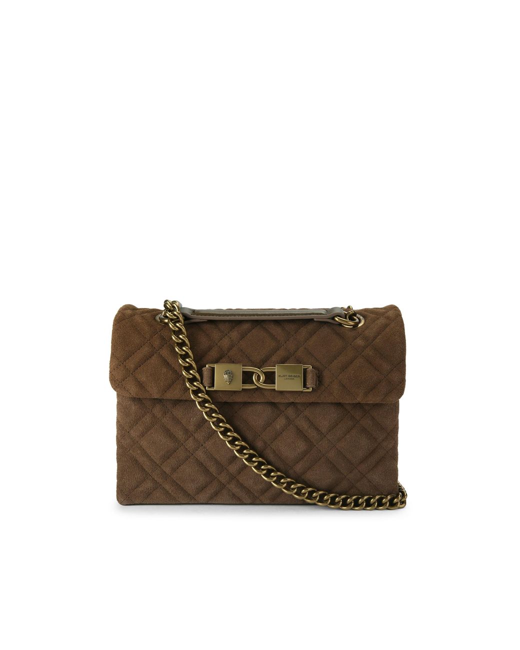 Kurt Geiger Brown Suede Regular Kingsley Bag
