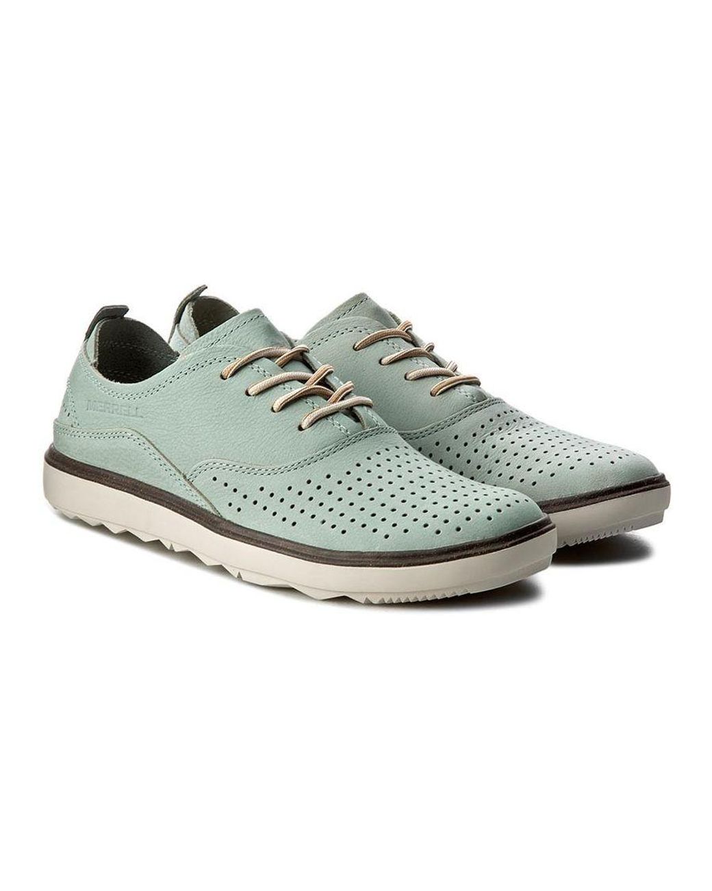 Merrell Blue Around Town Lace Air Light Shoes Nubuck Leather