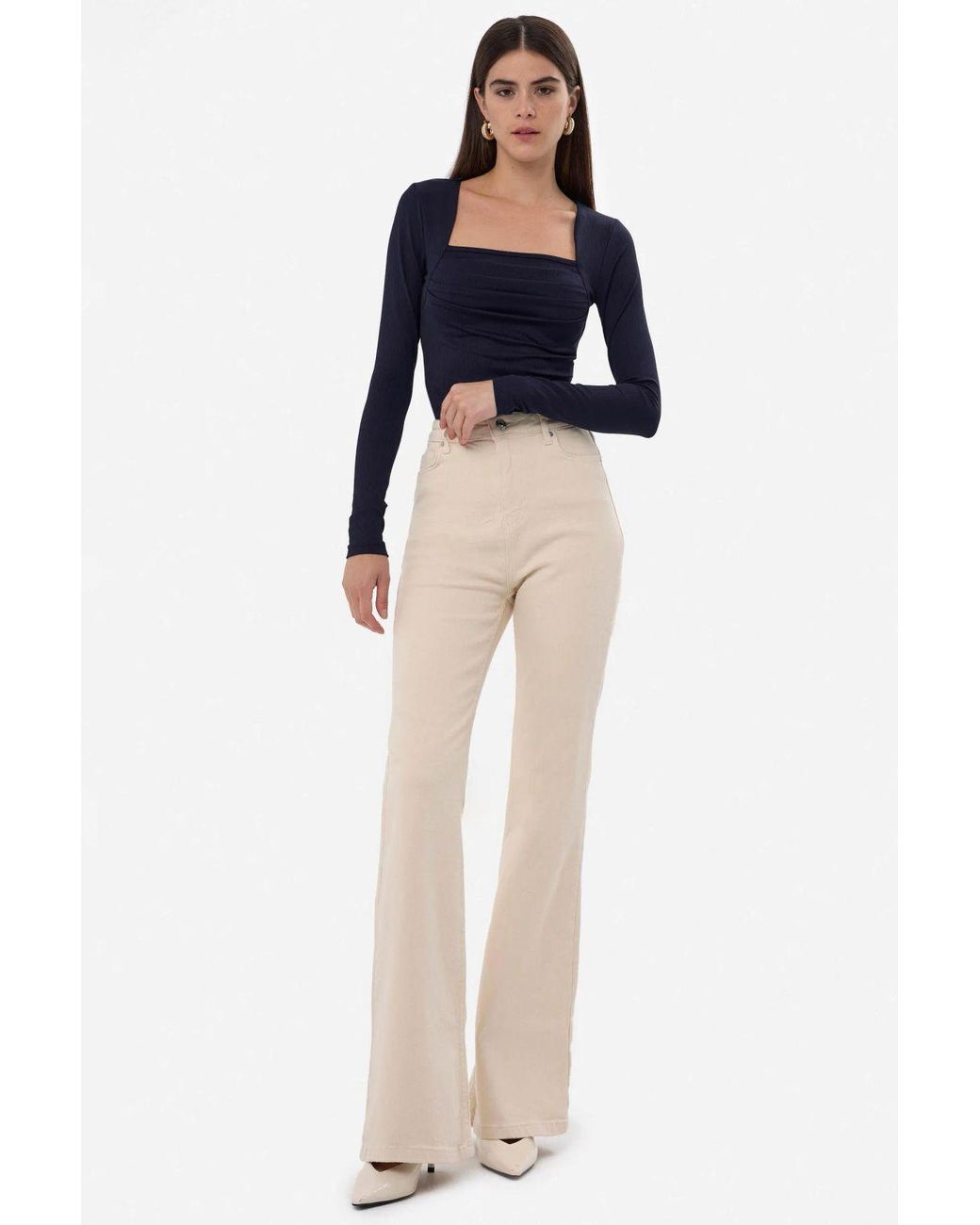 Hiccup Blue Ruched Top