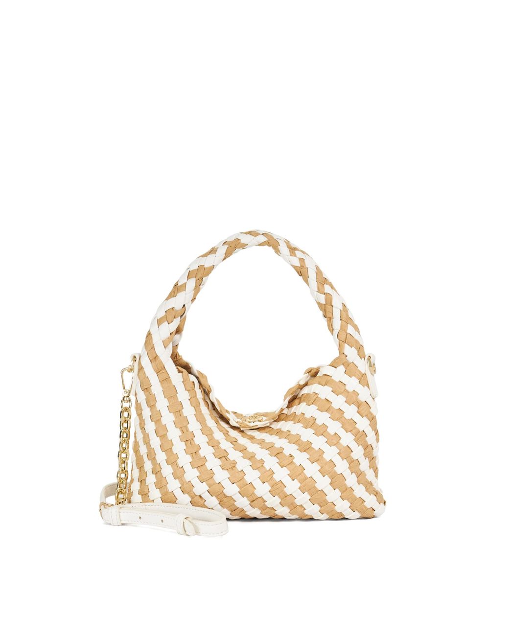 Dune Metallic Dinkydeliberate Mini Woven Grab Bag