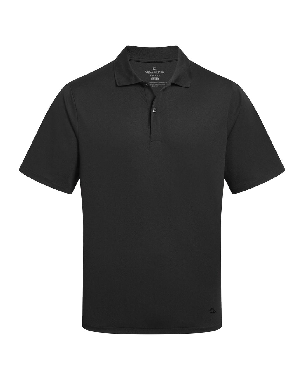 Craghoppers Black Expert Basecamp Wicking Polo Shirt for men