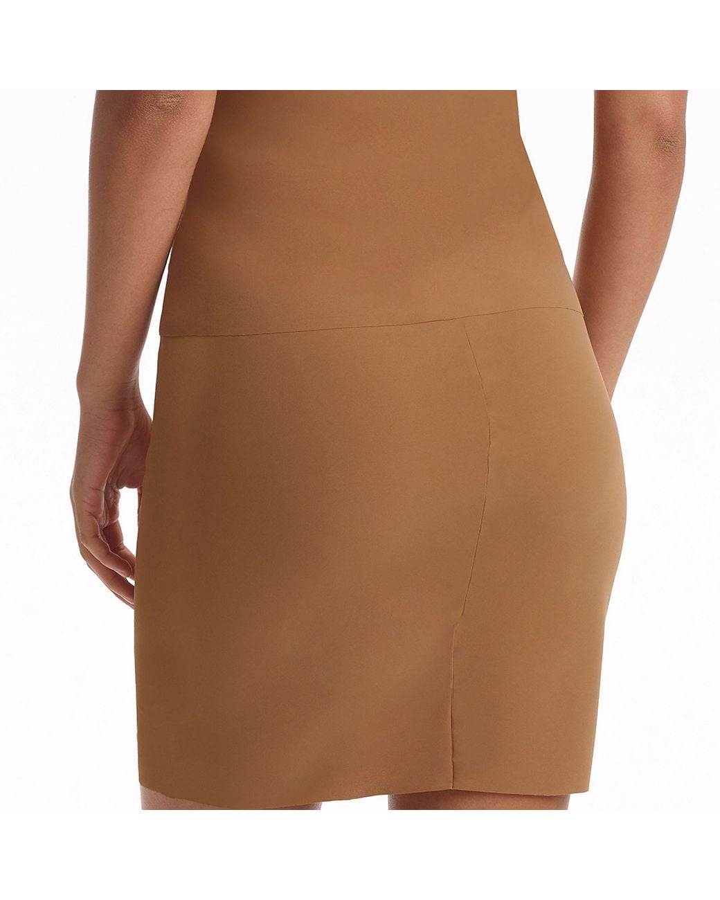 Commando Brown Half Slip With Control Short