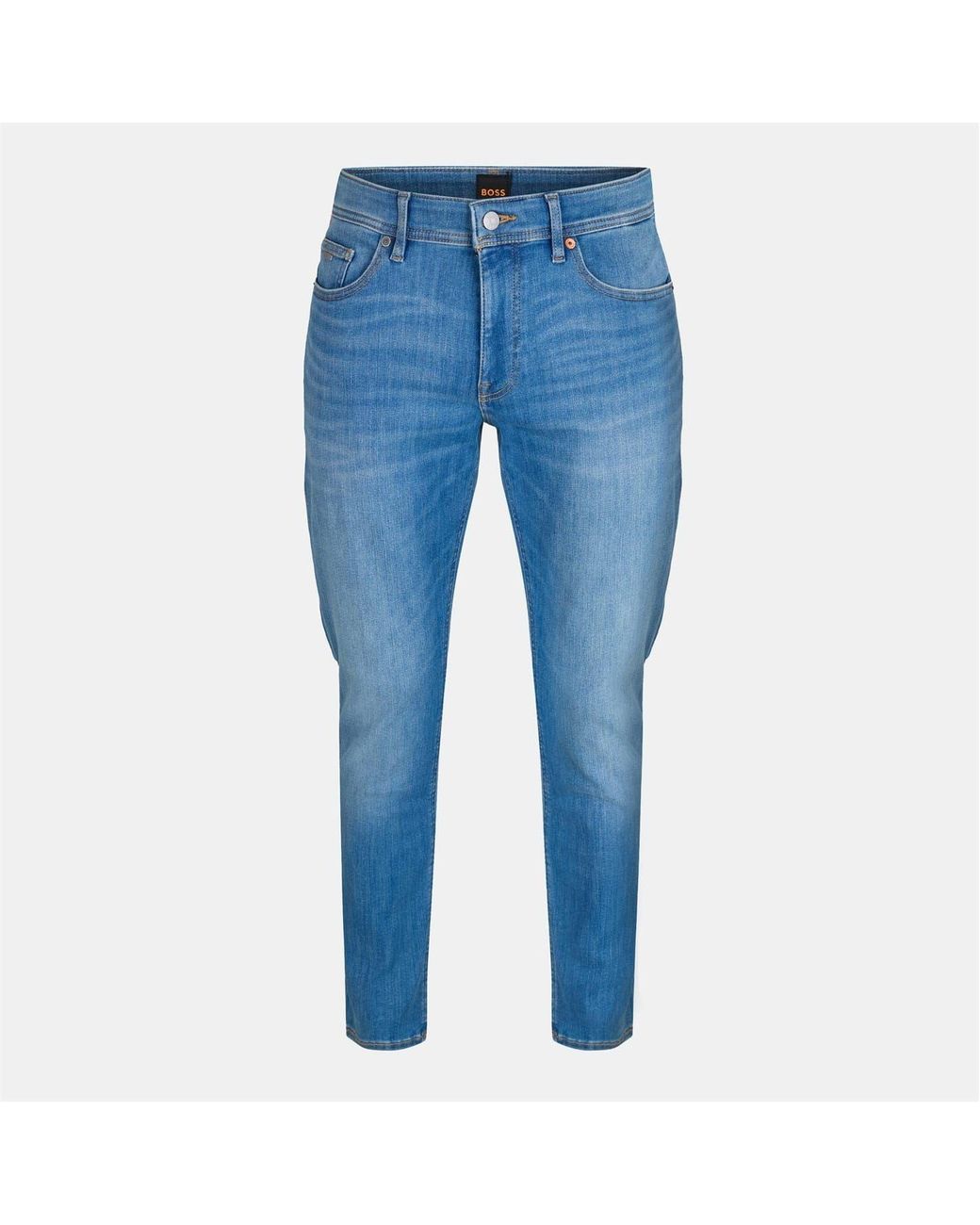 Boss Blue Delaware Five Pocket Slim Fit Jeans for men