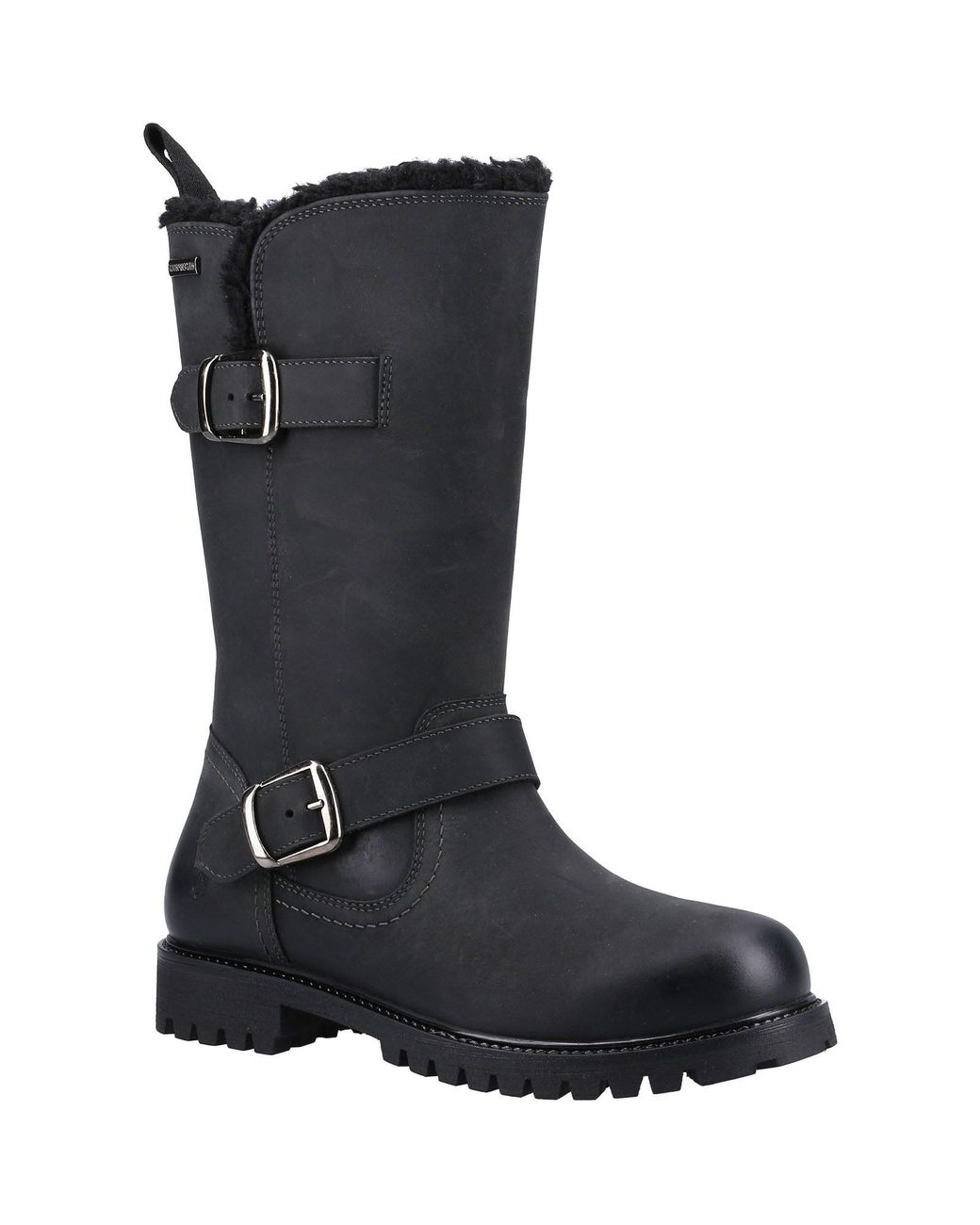 Hush Puppies Black Winnie Leather Boots