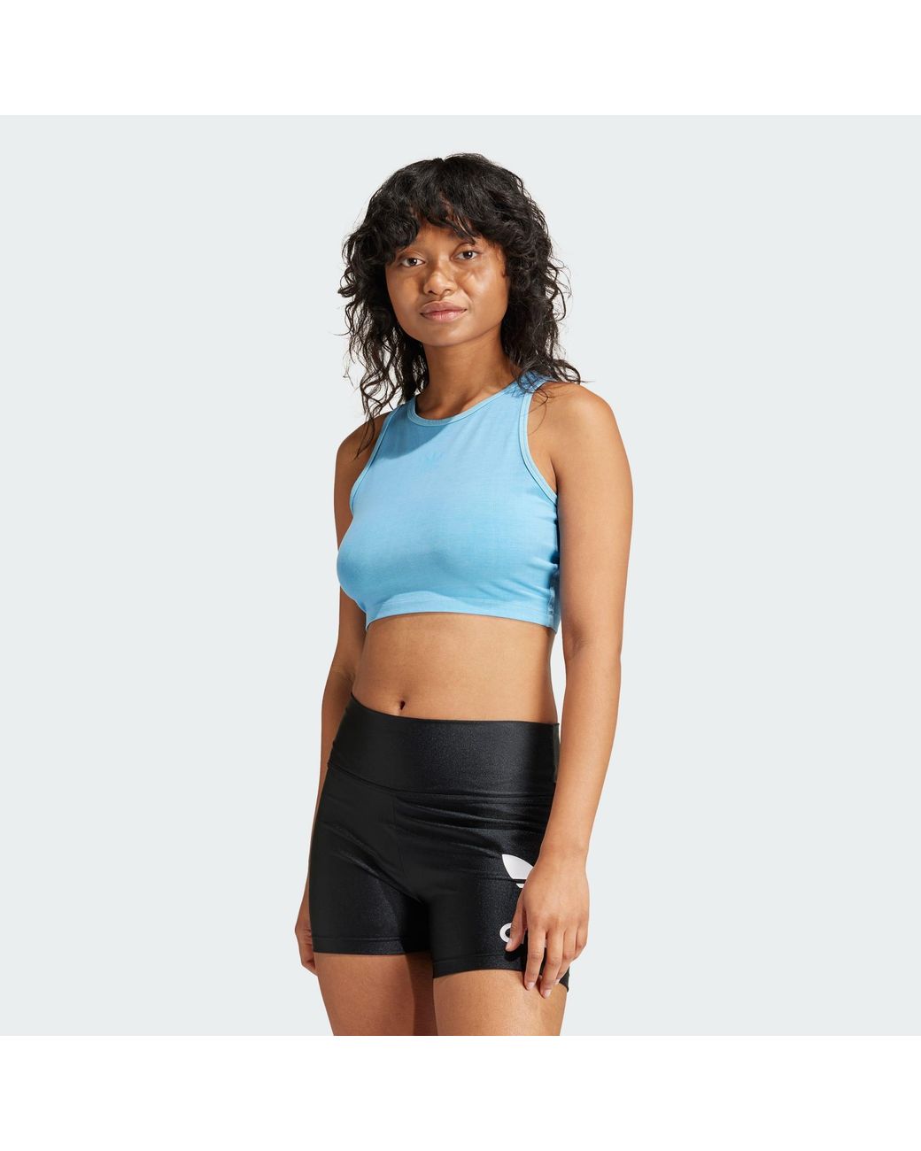 Adidas Originals Blue Essentials+ Crop Tank Top