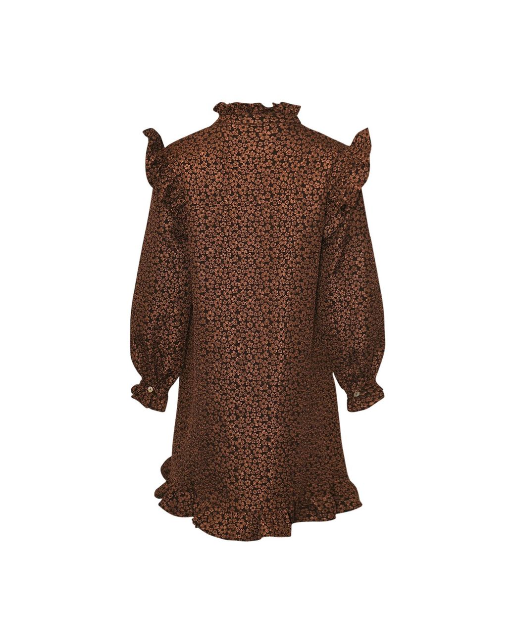 Noella Brown Reno Ruby Volantkleid