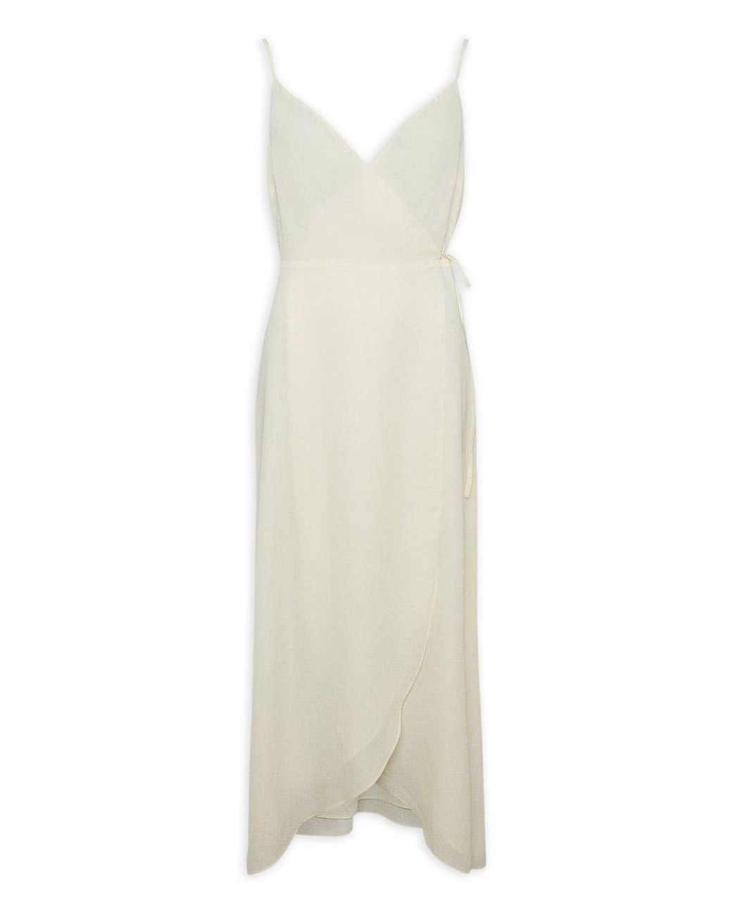 Oasis White Cami Midi Wrap Dress