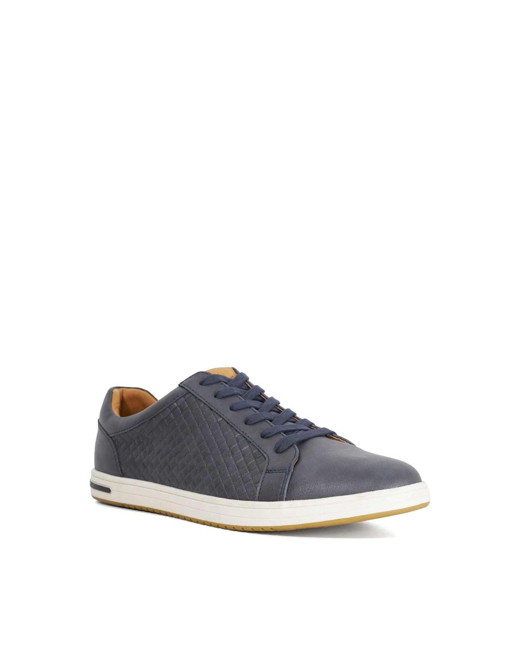 Dune Blue Tezzy Weave Lace-Up Weave Trainers for men