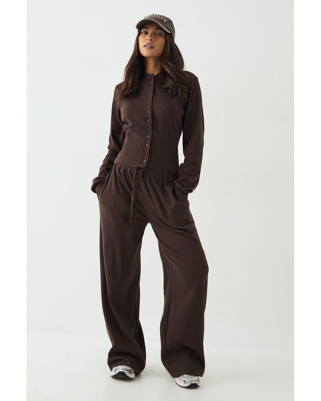 DSGN Studio Blue Rib Straight Leg Jogger