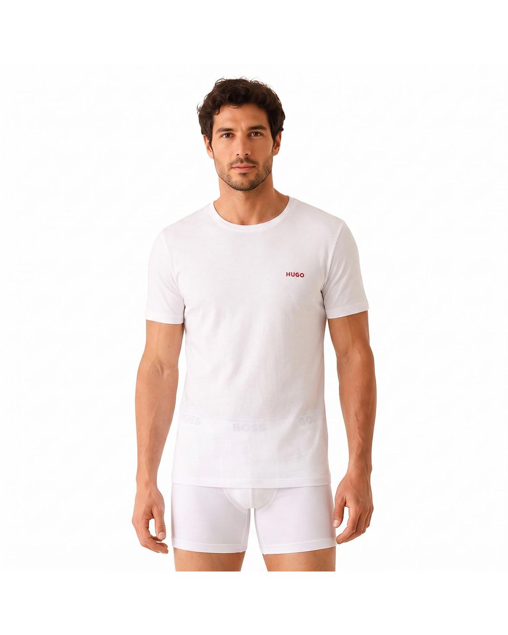Boss Purple Pack Of 3 Short Sleeve Undershirts 50532811 for men
