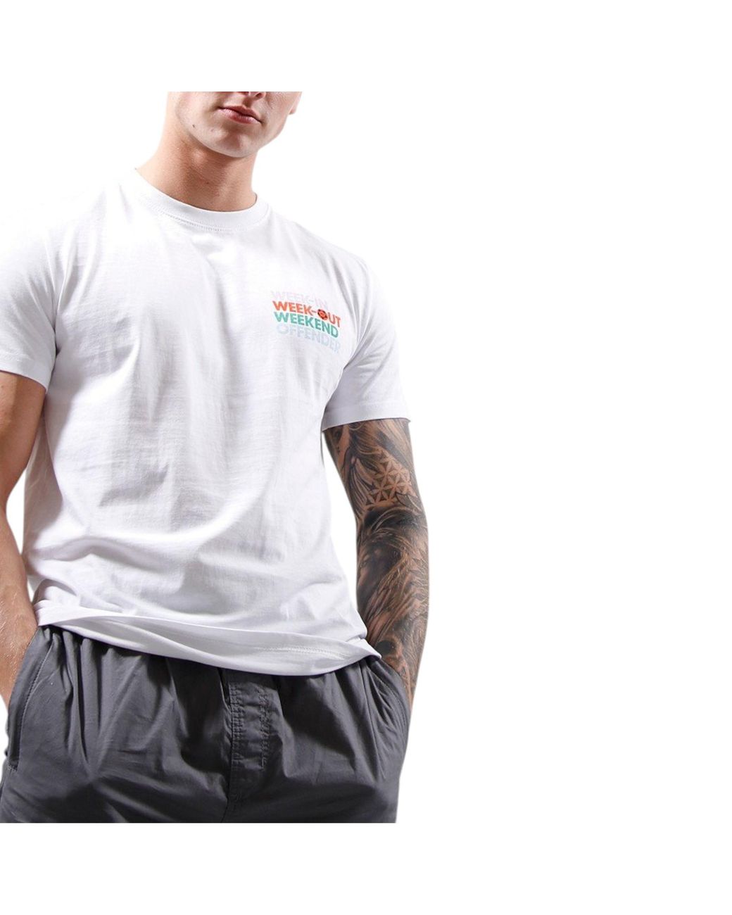 Weekend Offender Gray T Shirts Week for men
