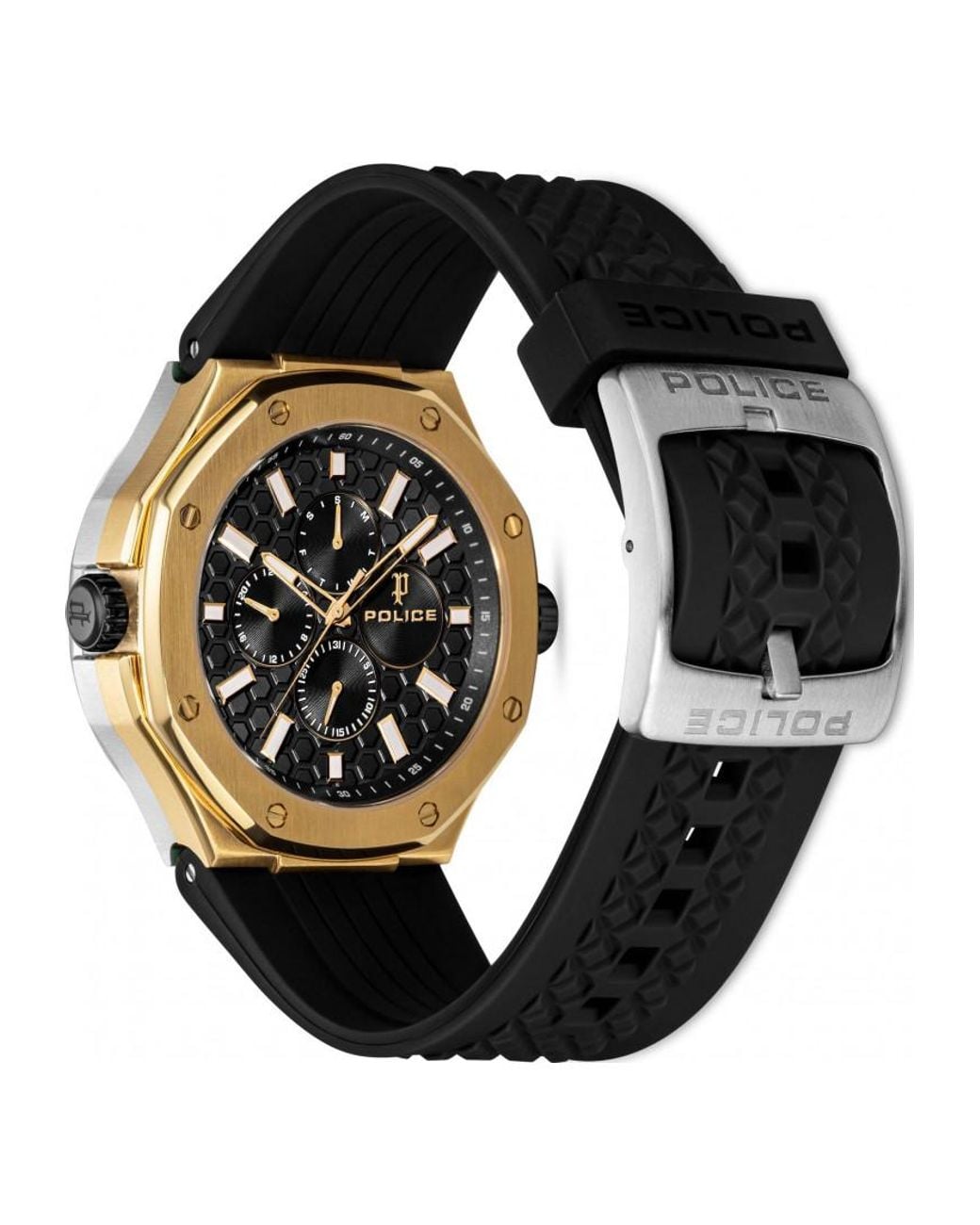 Police Black Pewgq0081901 Dual Watch for men