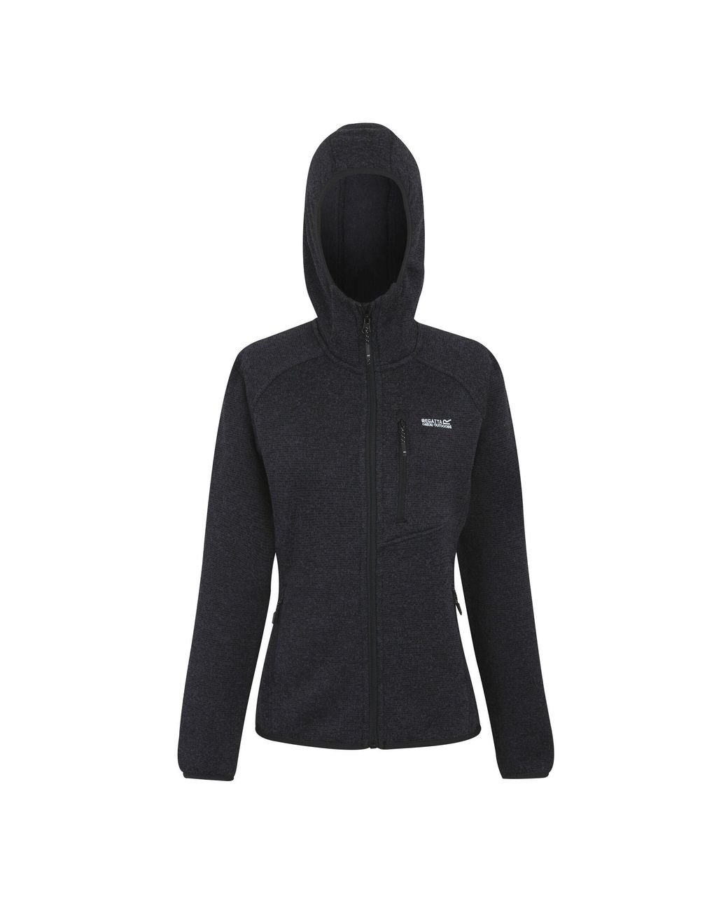 Regatta Black Ladies Newhill Hooded Fleece Jacket