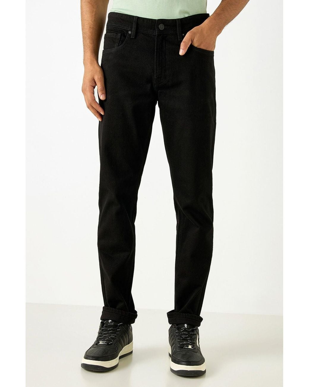 Lee Cooper Black Straight Leg Jeans for men