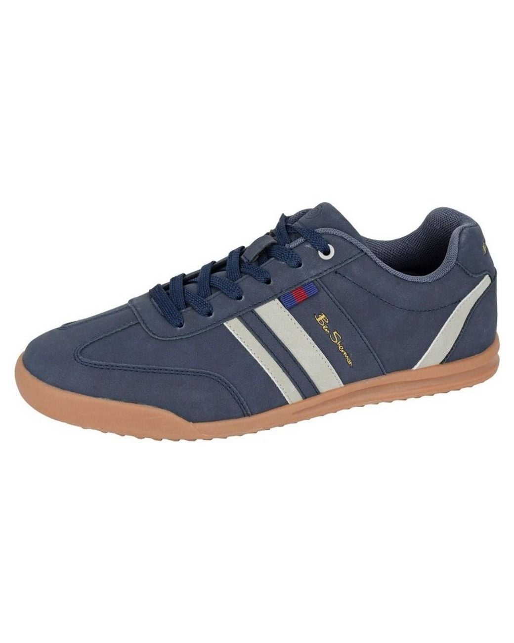 Ben Sherman Blue Feedback Faux Nubuck Trainers for men