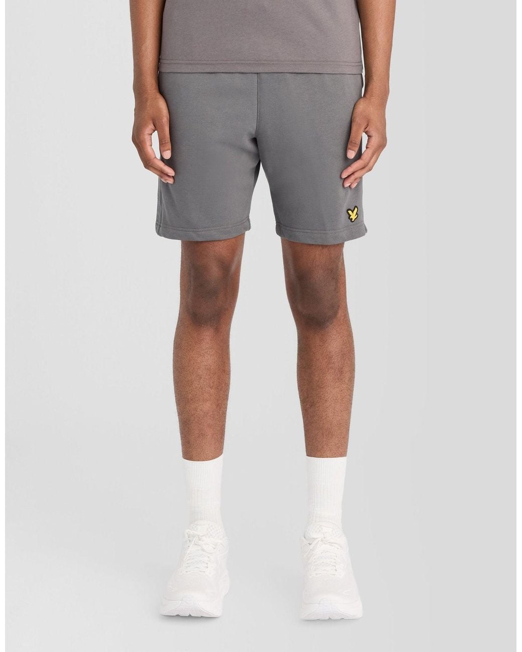 Lyle & Scott Gray Jacquard Tape Shorts for men