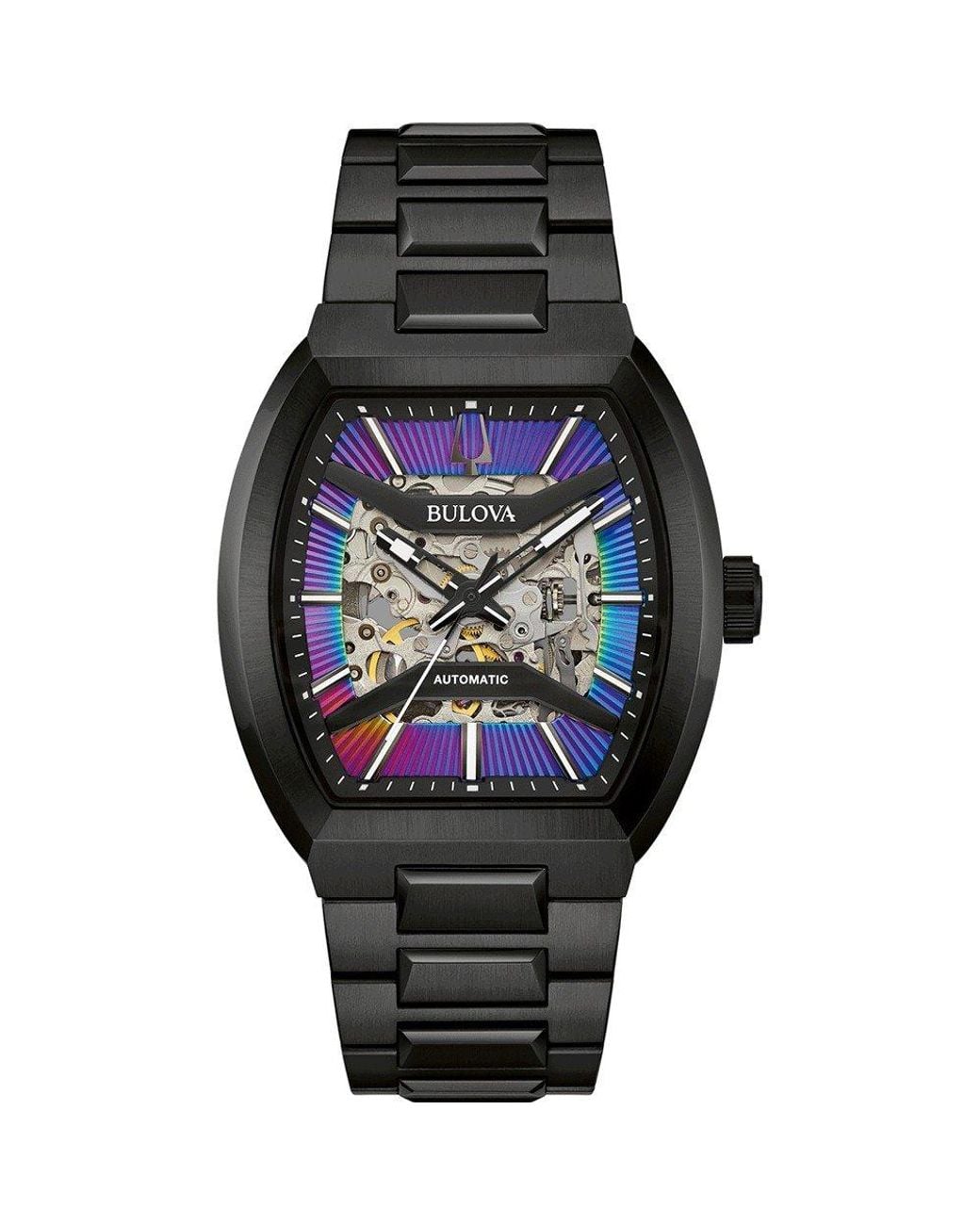 Bulova Black Maquina Watch 98A320 Stainless Steel for men