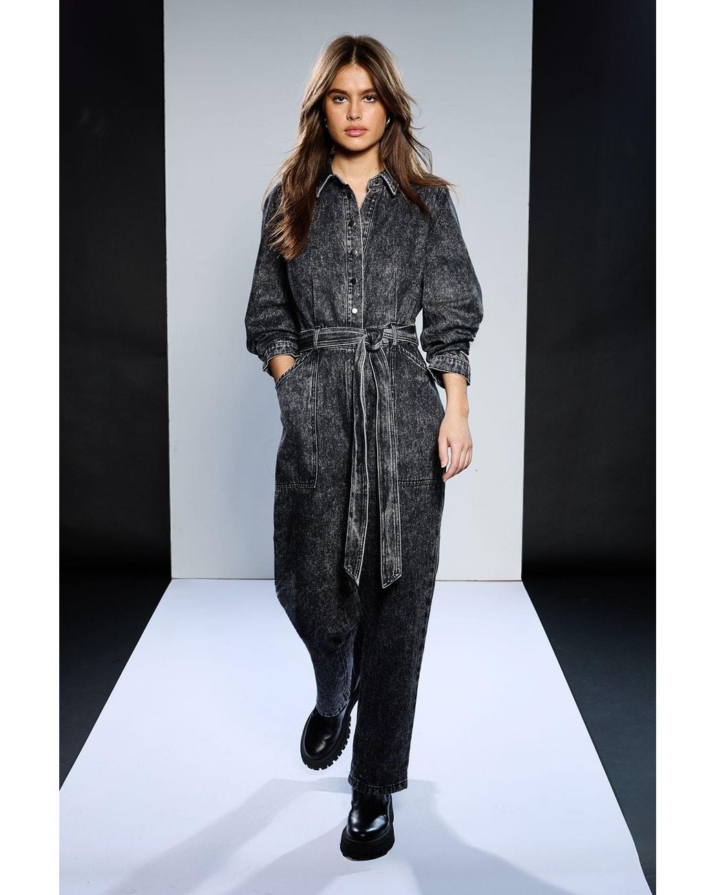 Runway Black 1.8.1.8 Garment Wash Jumpsuit