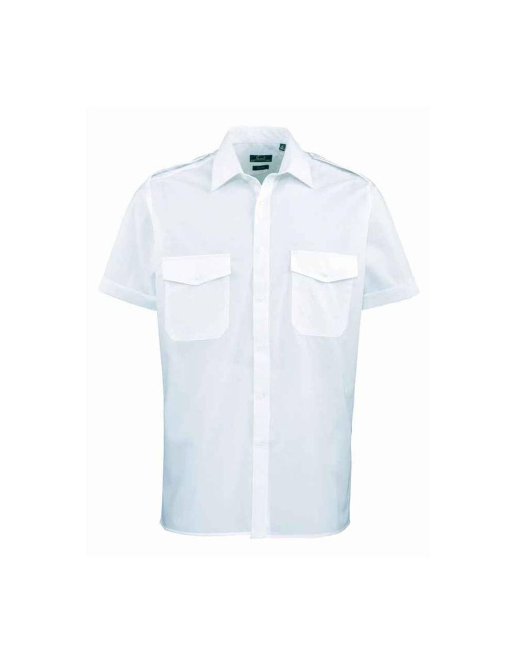 PREMIER Blue Short-Sleeved Pilot Shirt (Light) for men