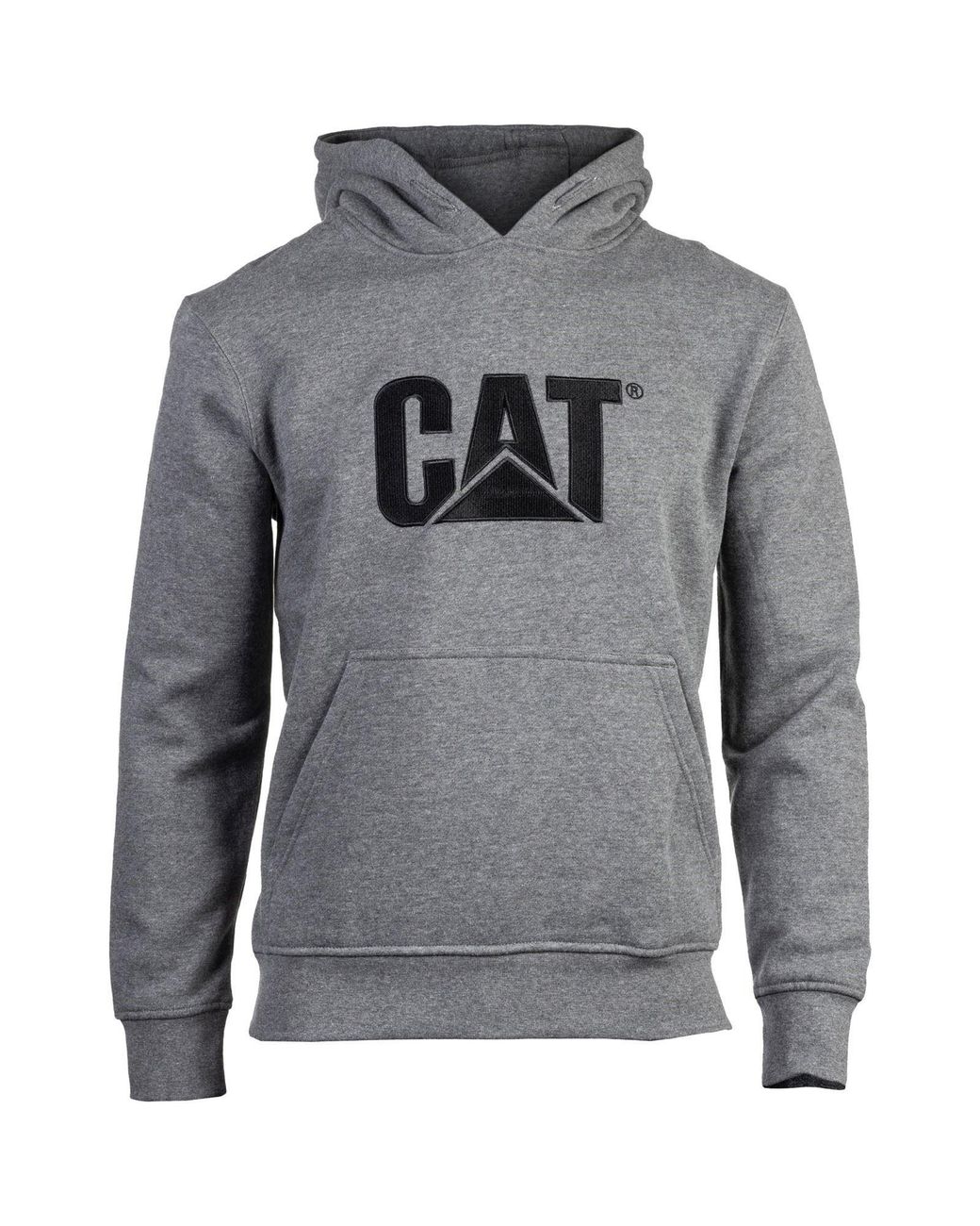 Caterpillar Gray Trademark Cotton Hooded Sweatshirt for men