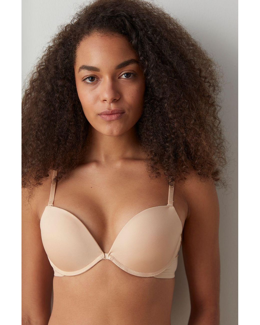 Penti Brown Padded Push-Up Bra With Removable Straps
