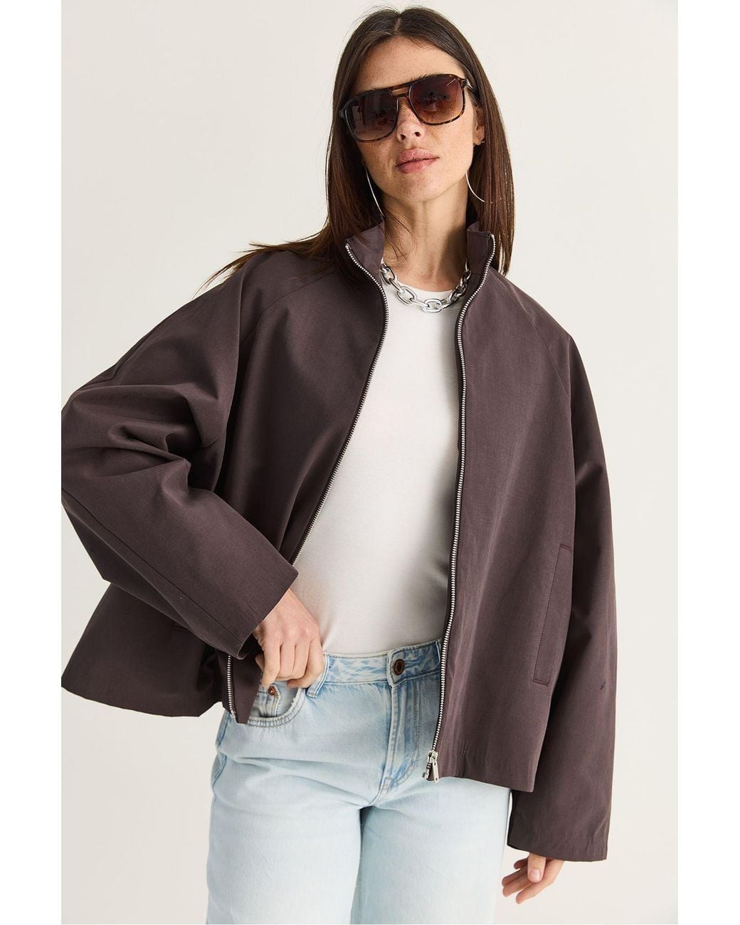 Bianco Lucci Black Trench Coat