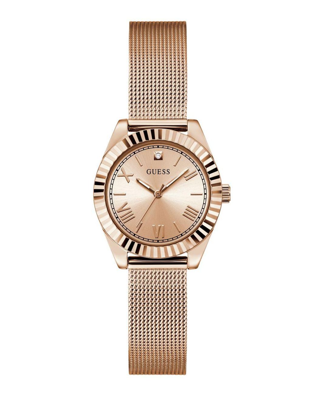 Guess White Mini Luna Watch Gw0842L3 Stainless Steel