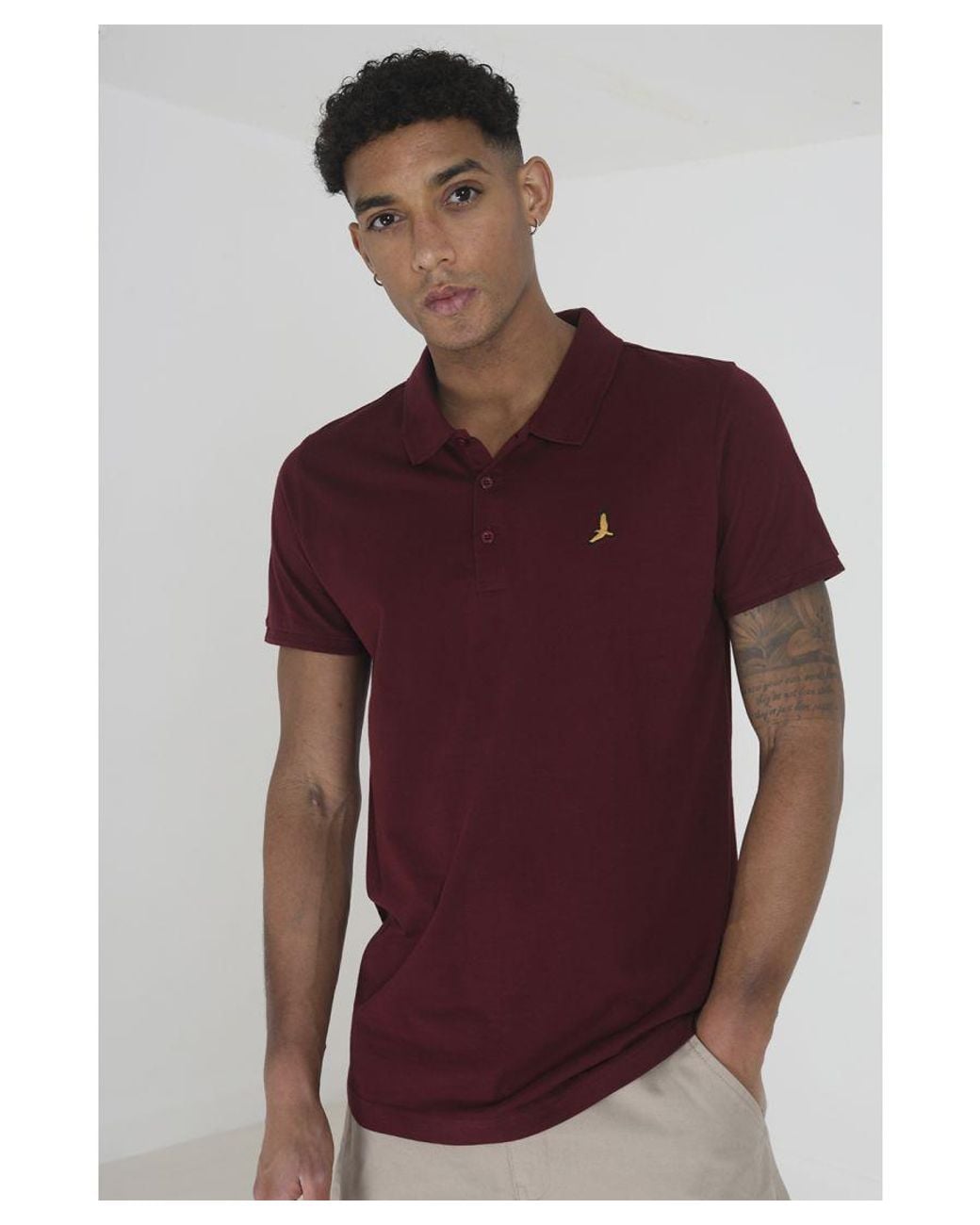Brave Soul White 3 Pack 'Kevon' Cotton Jersey Polo Shirts for men