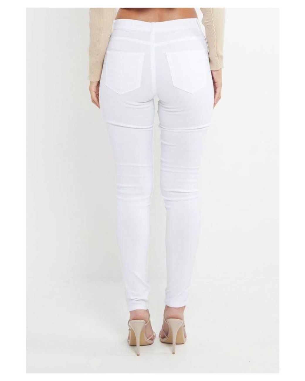 MYT White Ladies Skinny Super Stretch Chinos Viscose