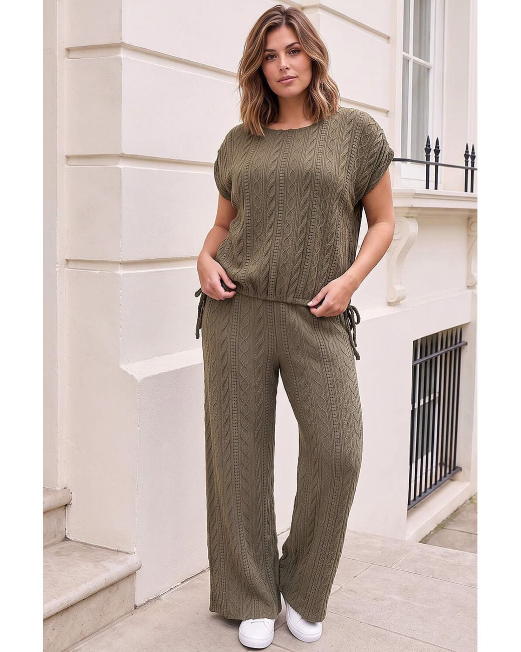 Roman Natural Curve Jacquard Trouser