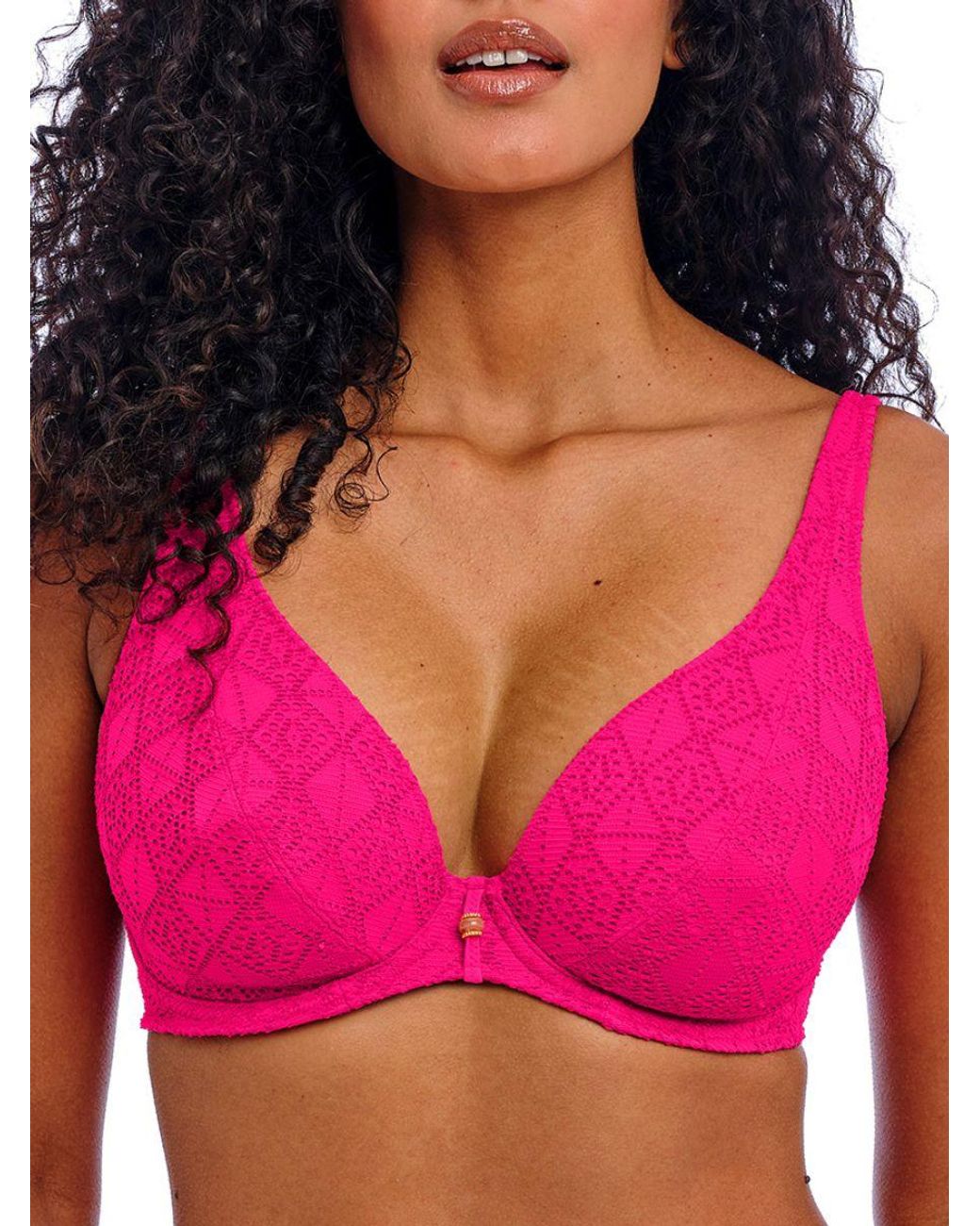 Freya Pink Nomad Nights High Apex Bikini Top